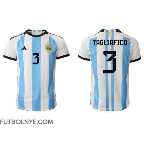 Camiseta Argentina Nicolas Tagliafico #3 Primera Equipación Mundial 2022 manga corta